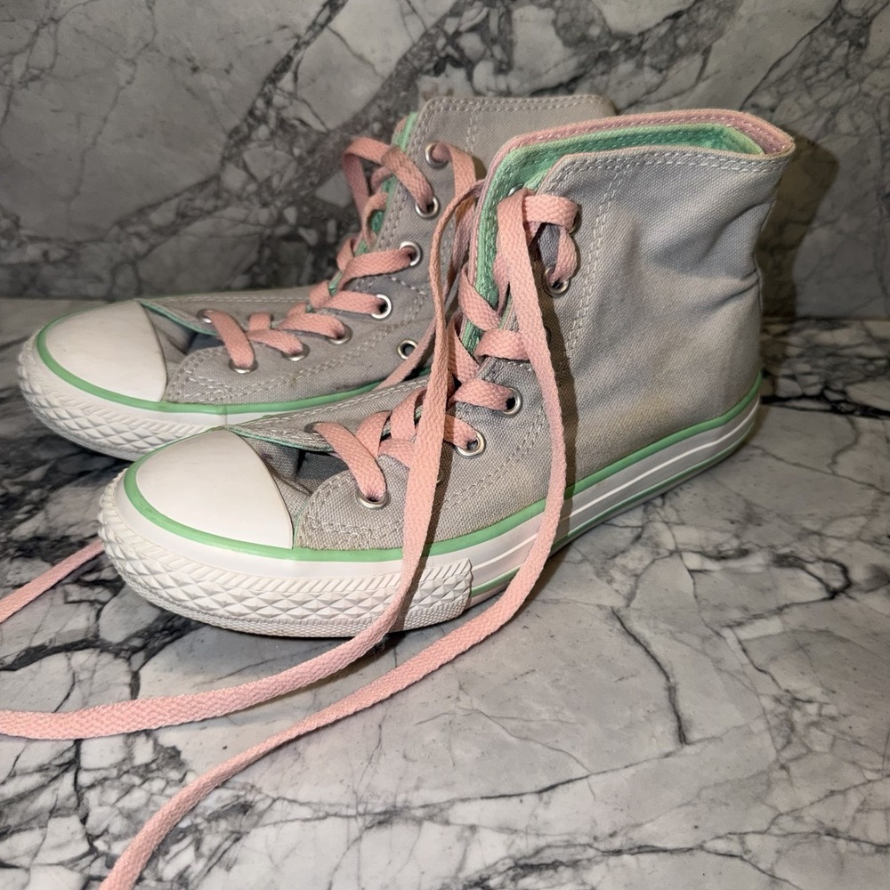 Converse 2Y Gray High Top Sneakers Mint Girls